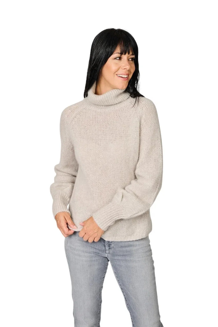 Hemisphere pull trui dames taupe