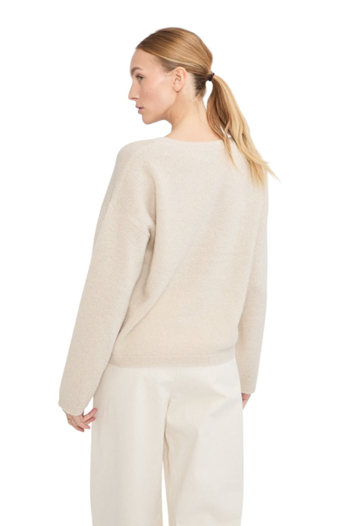 Jeff pull trui ronde hals dames beige BLUE