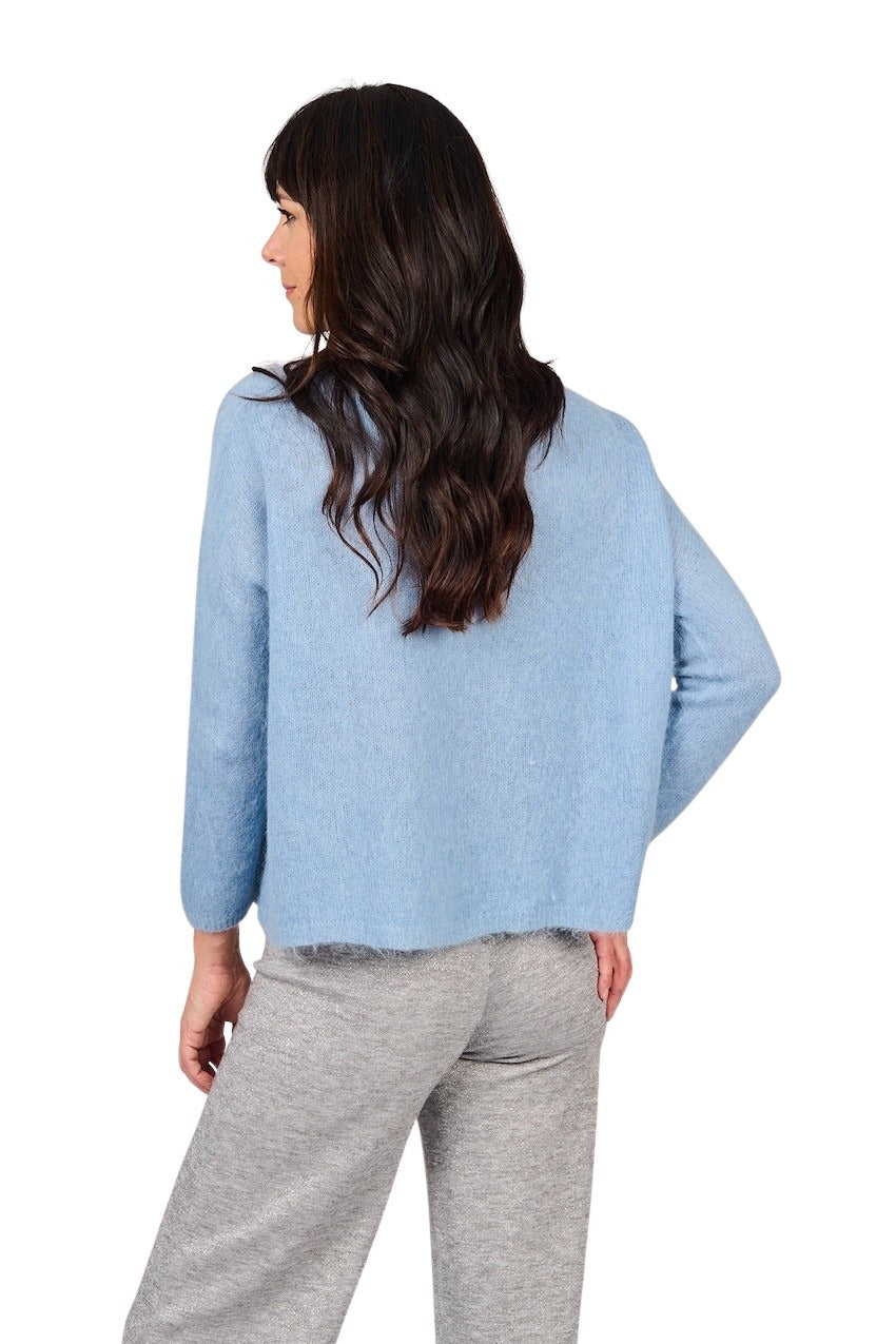 Jeff pullover round neck ladies blue