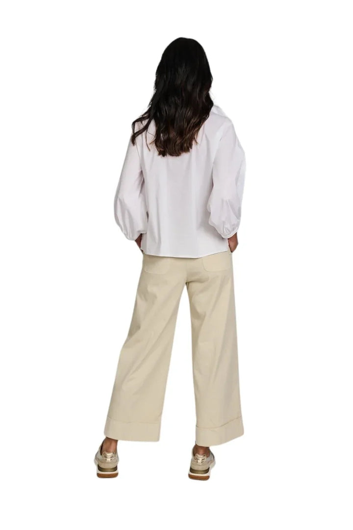 Mason'S Women broek dames beige New York studio crop 4PNT6R763MBE060332