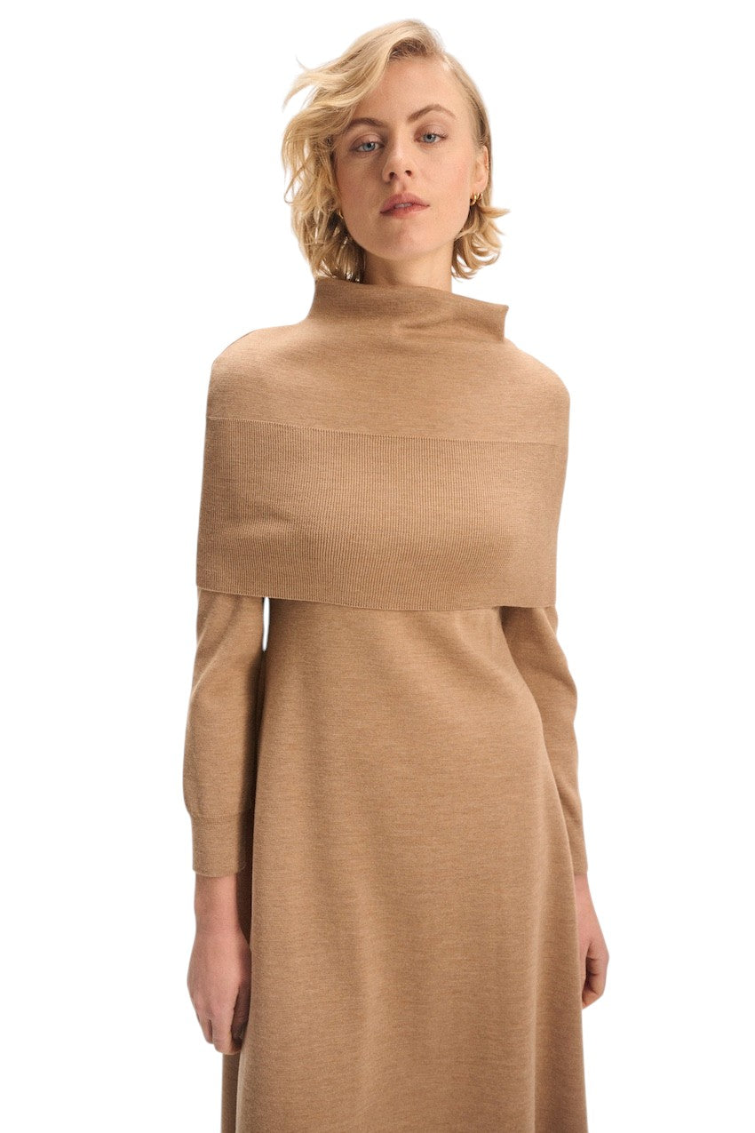 Natan Collection kleedje dames camel MELODY-MERINOS 163