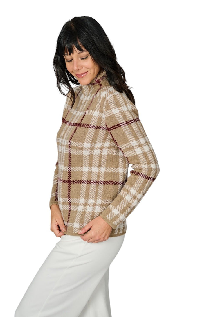 Natan Collection pull trui dames camel MUST-CARREAUX 163