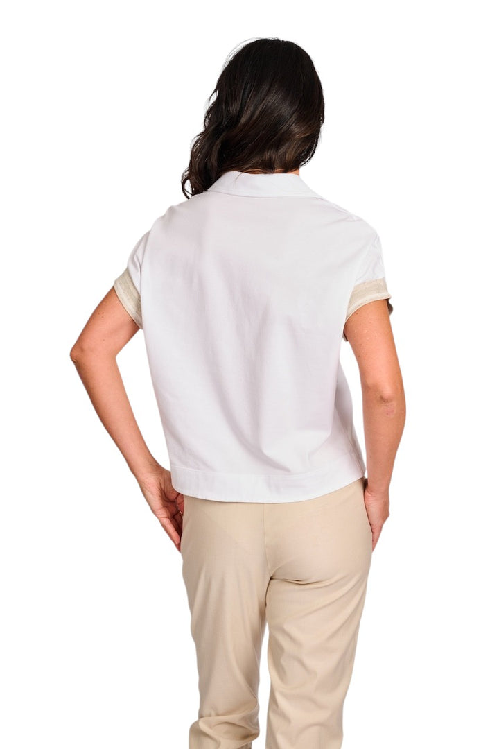 Panicale Cashmere polo shirt dames wit D361646P-36D53B 0205