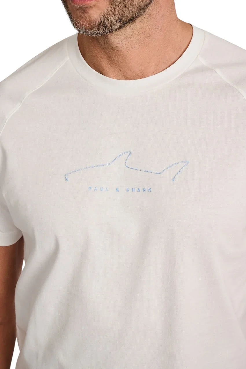 Paul & Shark t-shirt heren wit 26411033 108