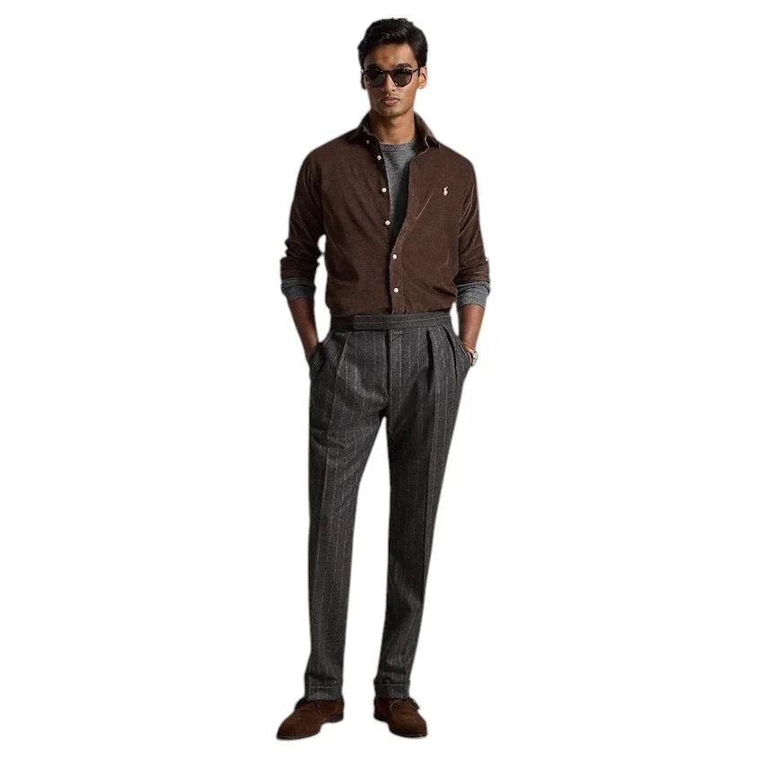Polo Ralph Lauren Men hemd lange mouwen heren bruin 710853123503