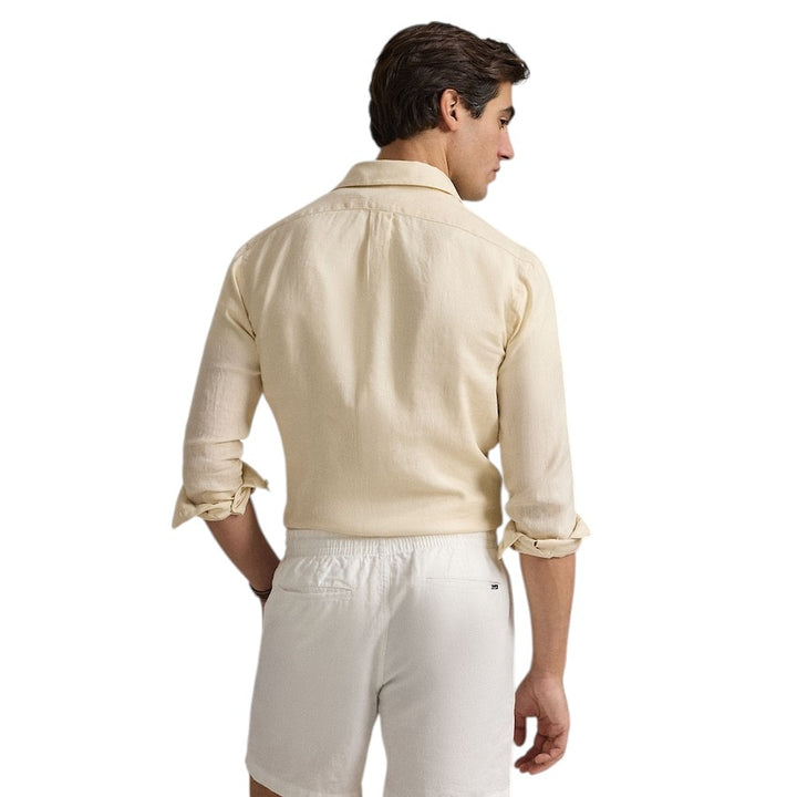 Polo Ralph Lauren Men hemd lange mouwen heren cream Slim fit 710968915005