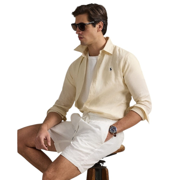 Polo Ralph Lauren Men hemd lange mouwen heren cream Slim fit 710968915005