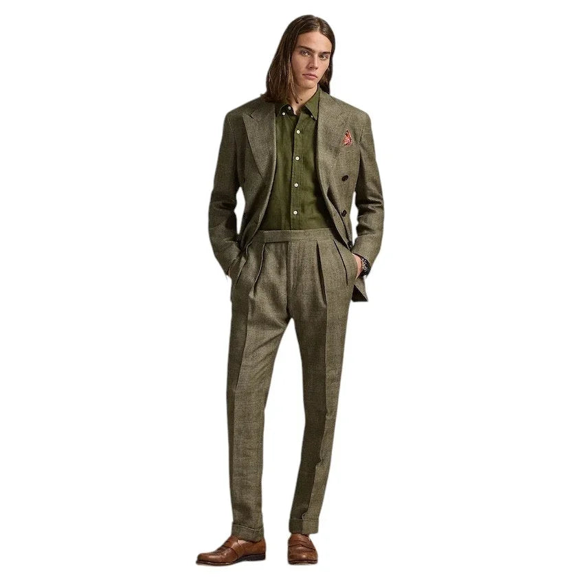 Polo Ralph Lauren Men hemd lange mouwen heren olijf custom fit 710966294004