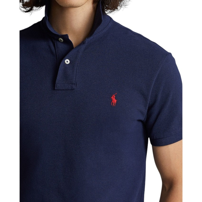 Polo Ralph Lauren Men polo shirt korte mouwen heren donker blauw custom slim fit 710782592008