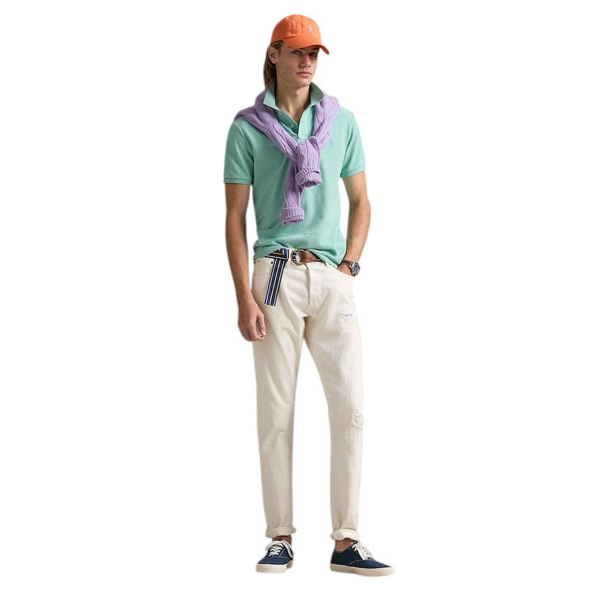 Polo Ralph Lauren Men polo shirt korte mouwen heren groen custom slim fit 710680784422