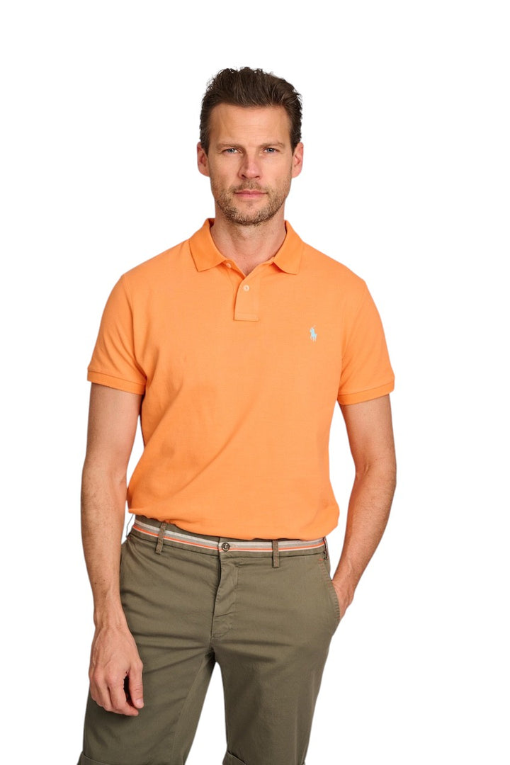 Polo Ralph Lauren Hommes polo manches courtes slimfit orange personnalisé pour hommes