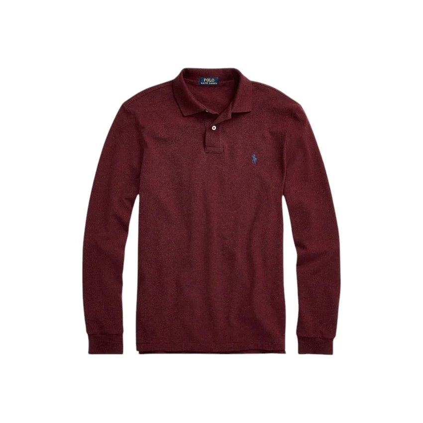 Polo Ralph Lauren Men polo shirt lange mouwen heren bordeaux 710680790095