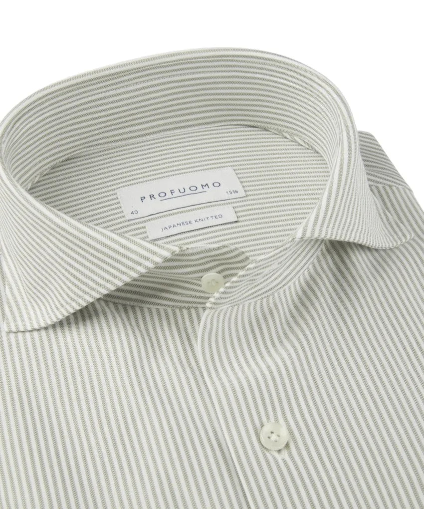 Profuomo hemd lange mouwen heren groen PPXH10037D