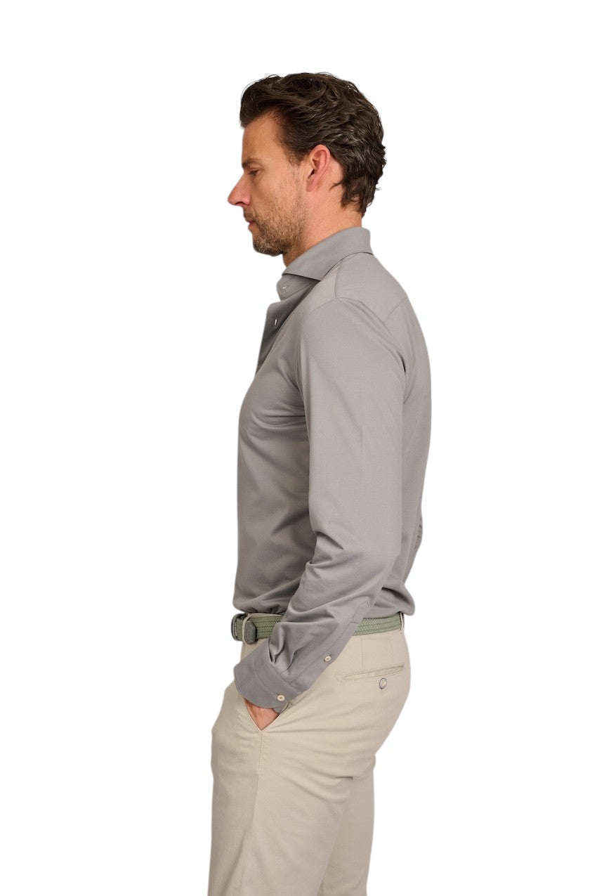 Profuomo shirt long sleeves men's green slim fit