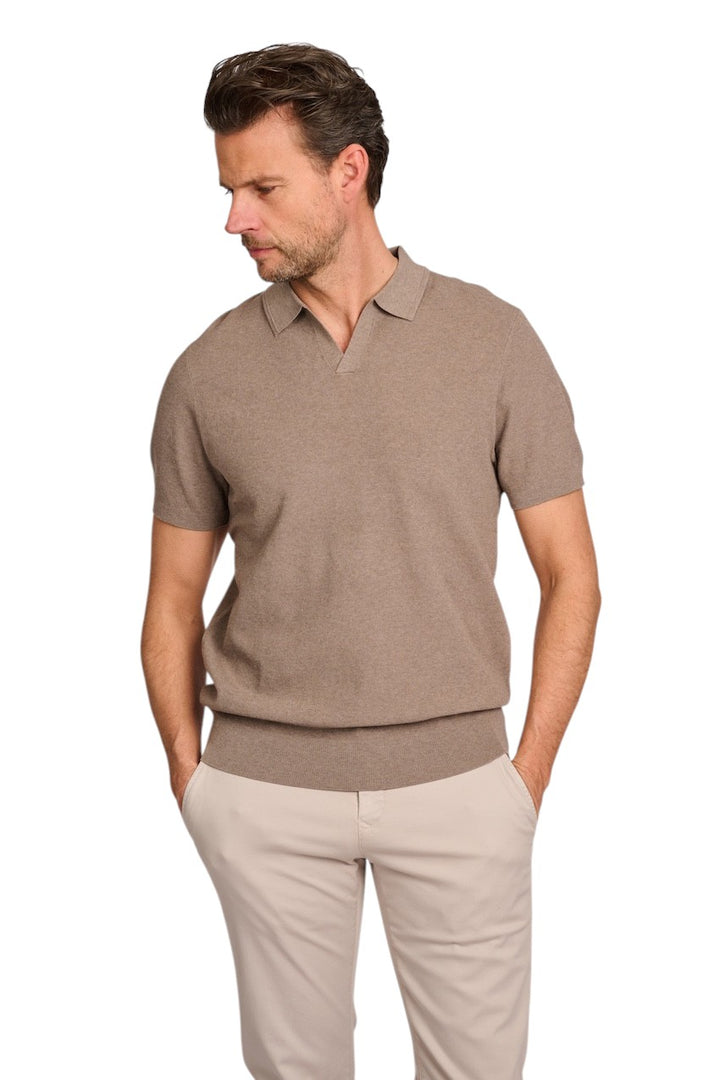 Profuomo polo shirt korte mouwen heren bruin