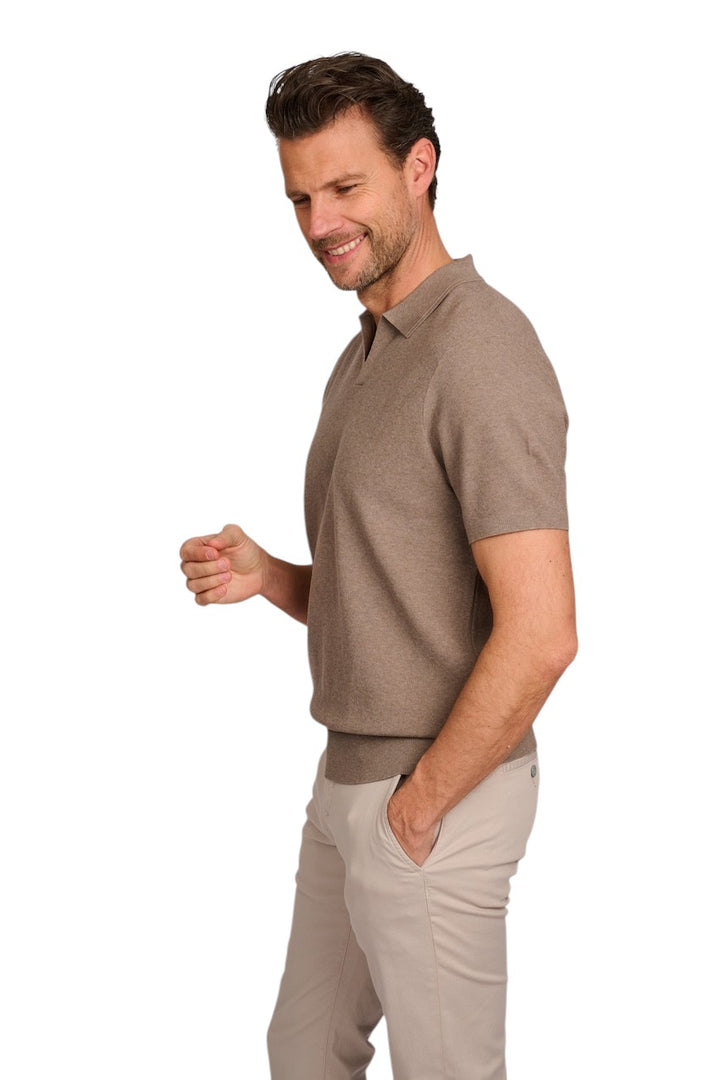 Profuomo polo shirt korte mouwen heren bruin