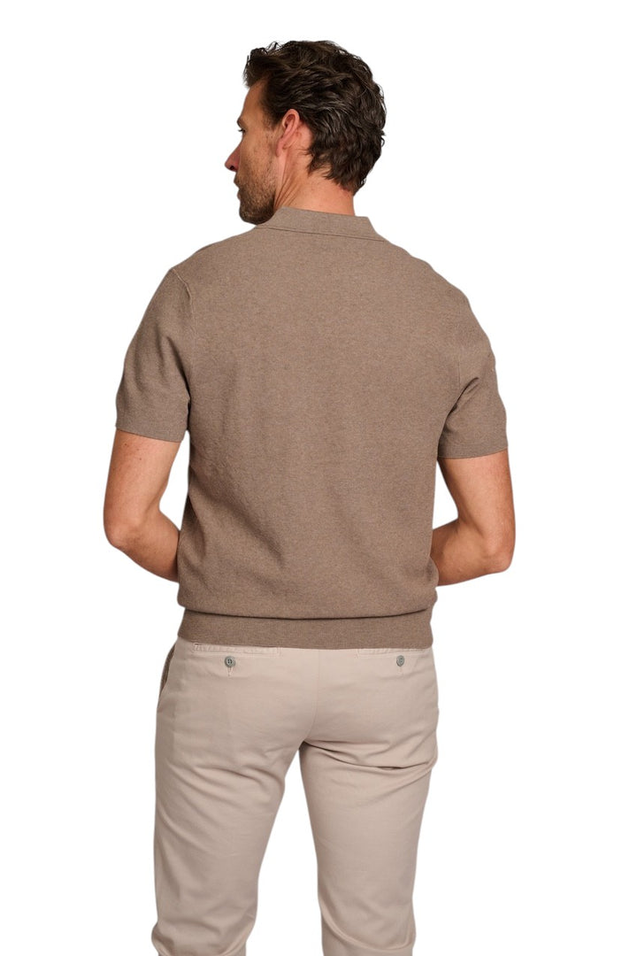 Profuomo polo shirt korte mouwen heren bruin