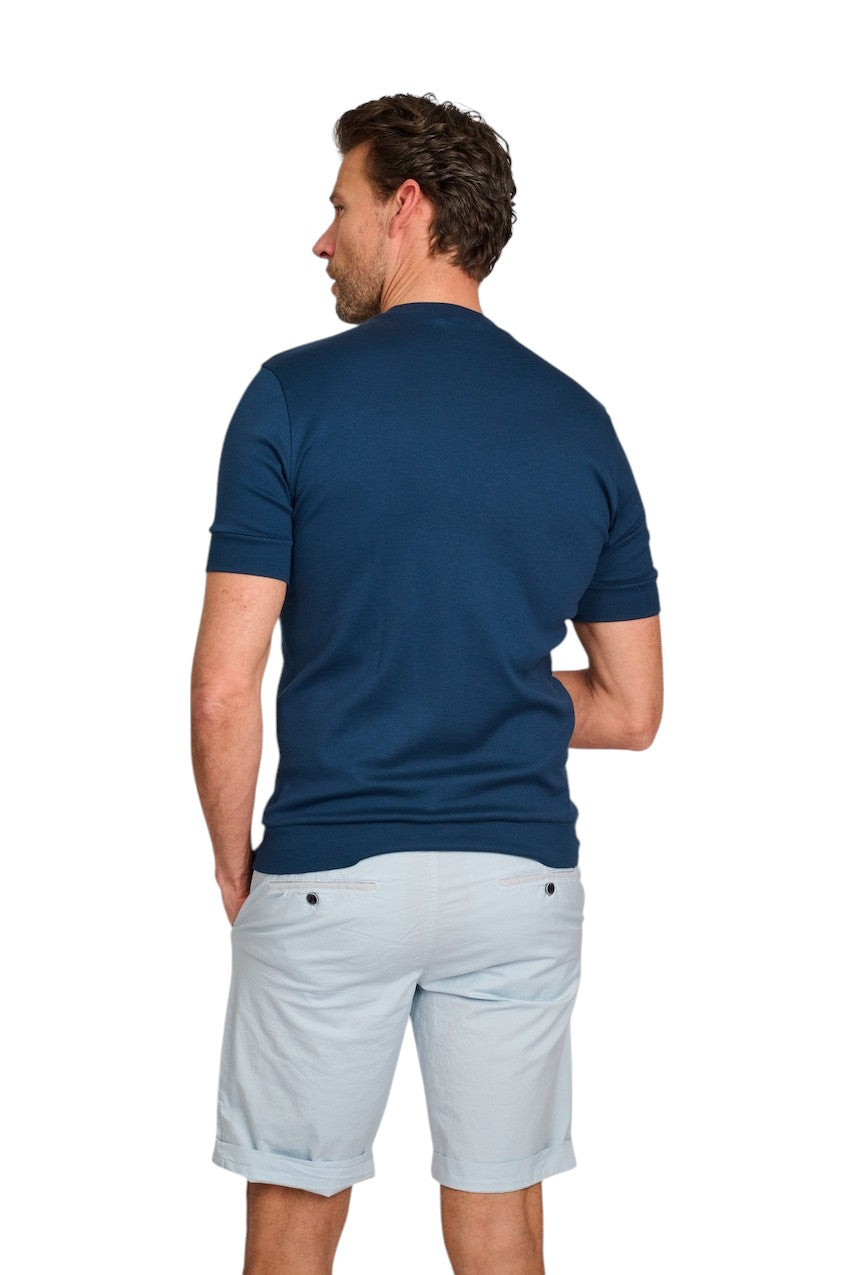 Stefan Brandt t-shirt korte mouwen heren donker blauw ELI B FR 30