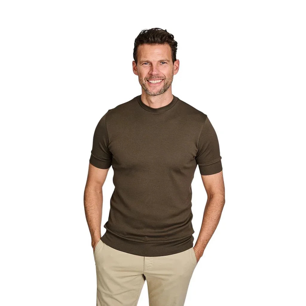 stefan-brandt-t-shirt-korte-mouwen-heren-bruin-elbi-b