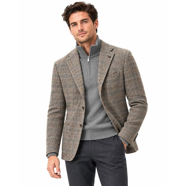CC Collection Corneliani herreblazer flerfarvet, set forfra på model